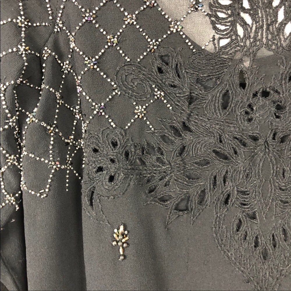 Free People Beaded Black Embroidered Dress - Picture 8 of 16